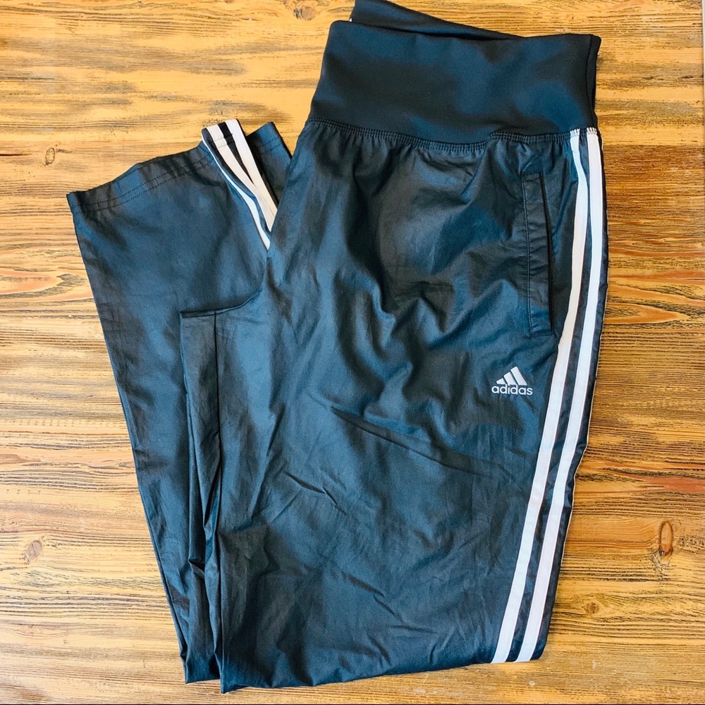 Adidas Black and white performance pants.